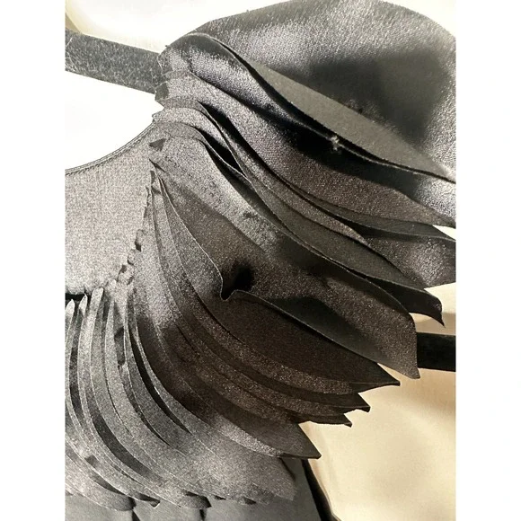 Francesca's Origami Pleated Sleeveless Sheath Party‎ Dress Size Small Black NWT - Picture 3 of 16